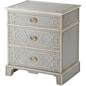 Theodore Alexander 30 X 27 inch Grey Limestone Painted Nightstand