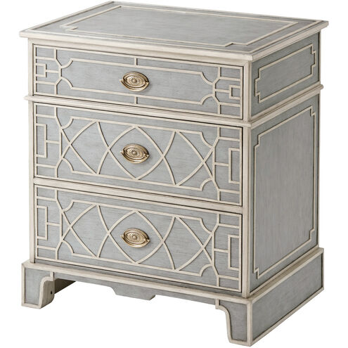 Theodore Alexander 30 X 27 inch Grey Limestone Painted Nightstand