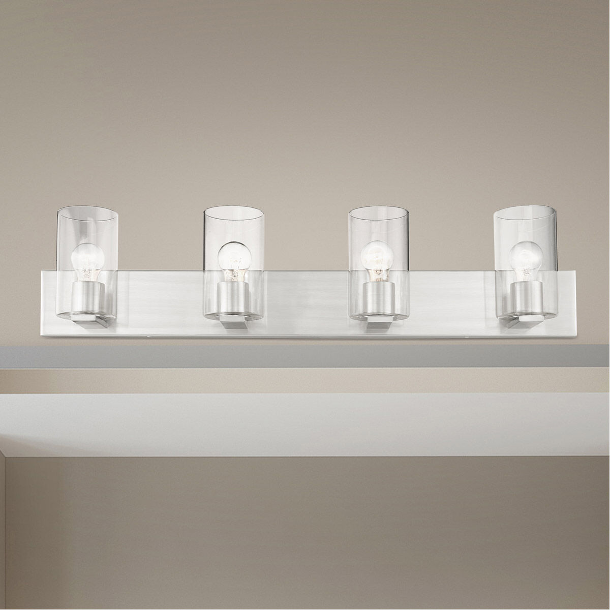 Zurich 4 Light 36 inch Brushed Nickel Vanity Sconce Wall Light