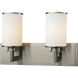 Savannah 2 Light 16.13 inch Brushed Nickel Vanity Wall Light