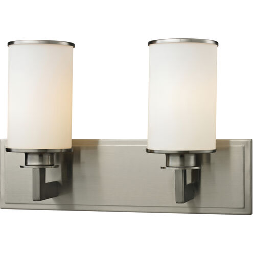 Savannah 2 Light 16.13 inch Brushed Nickel Vanity Wall Light