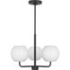 Rory 3 Light 21 inch Midnight Black Chandelier Ceiling Light