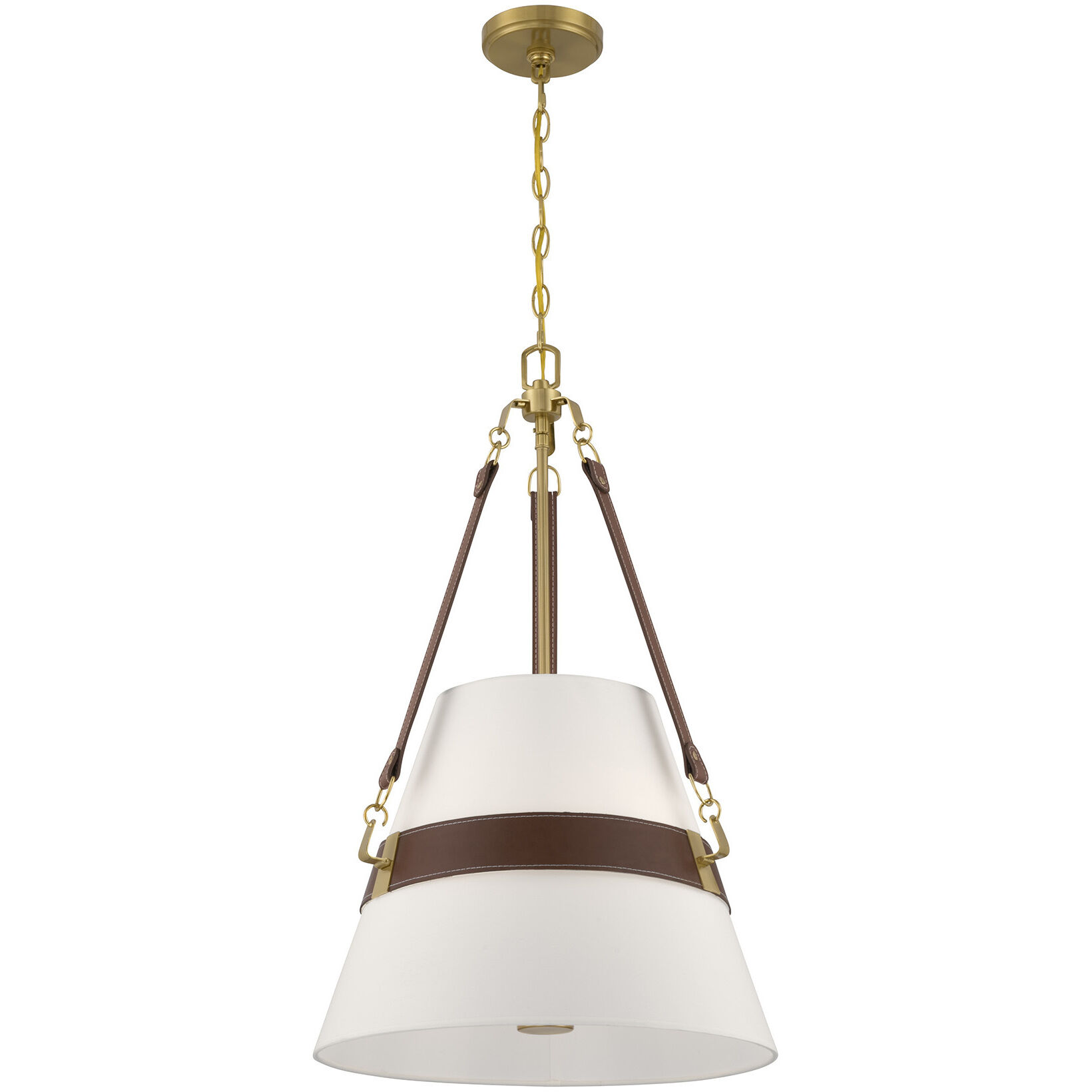 Corinth 3 Light 16.75 inch Warm Brass Pendant Ceiling Light