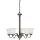 Riva 5 Light 25 inch Painted Bronze Chandelier Ceiling Light