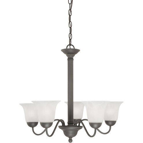 Riva 5 Light 25 inch Painted Bronze Chandelier Ceiling Light
