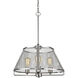 Iuka 4 Light 19 inch Brushed Nickel Pendant Ceiling Light in Brushed Nickel Steel