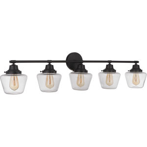 Neighborhood Essex 5 Light 48 inch Flat Black Vanity Light Wall Light, Neighborhood Collection