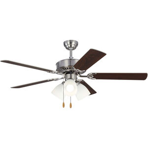 Haven 52 inch Brushed Steel with Silver Blades Ceiling Fan
