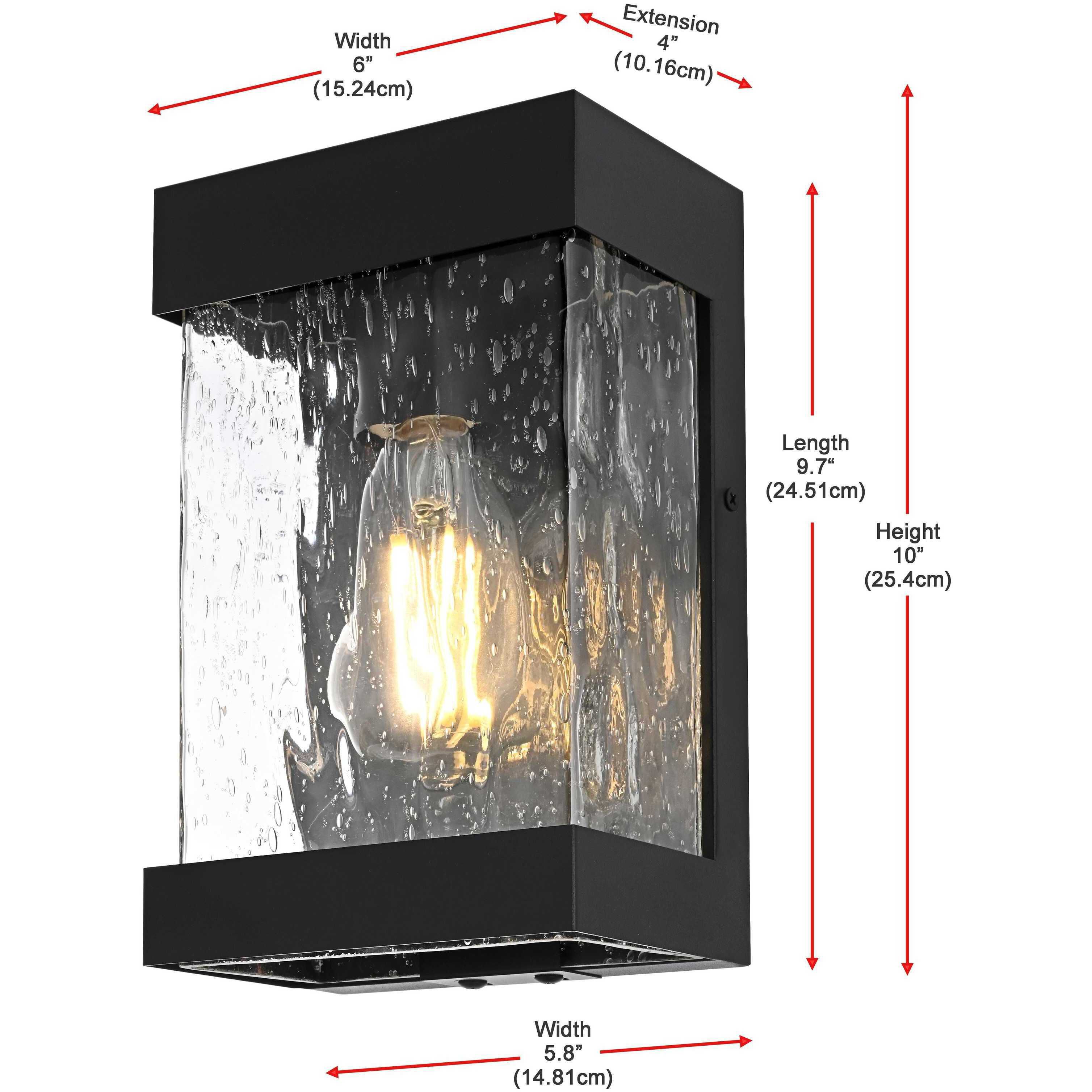 Thompson 1 Light 10 inch Black Outdoor Wall Sconce