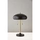 Cap 23 inch 40.00 watt Black and Antique Brass Table Lamp Portable Light