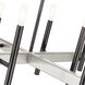 Denmark 8 Light 28 inch Black Chrome Chandelier Ceiling Light