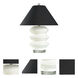 Logan 30 inch 100.00 watt Cream and Black and Clear Table Lamp Portable Light