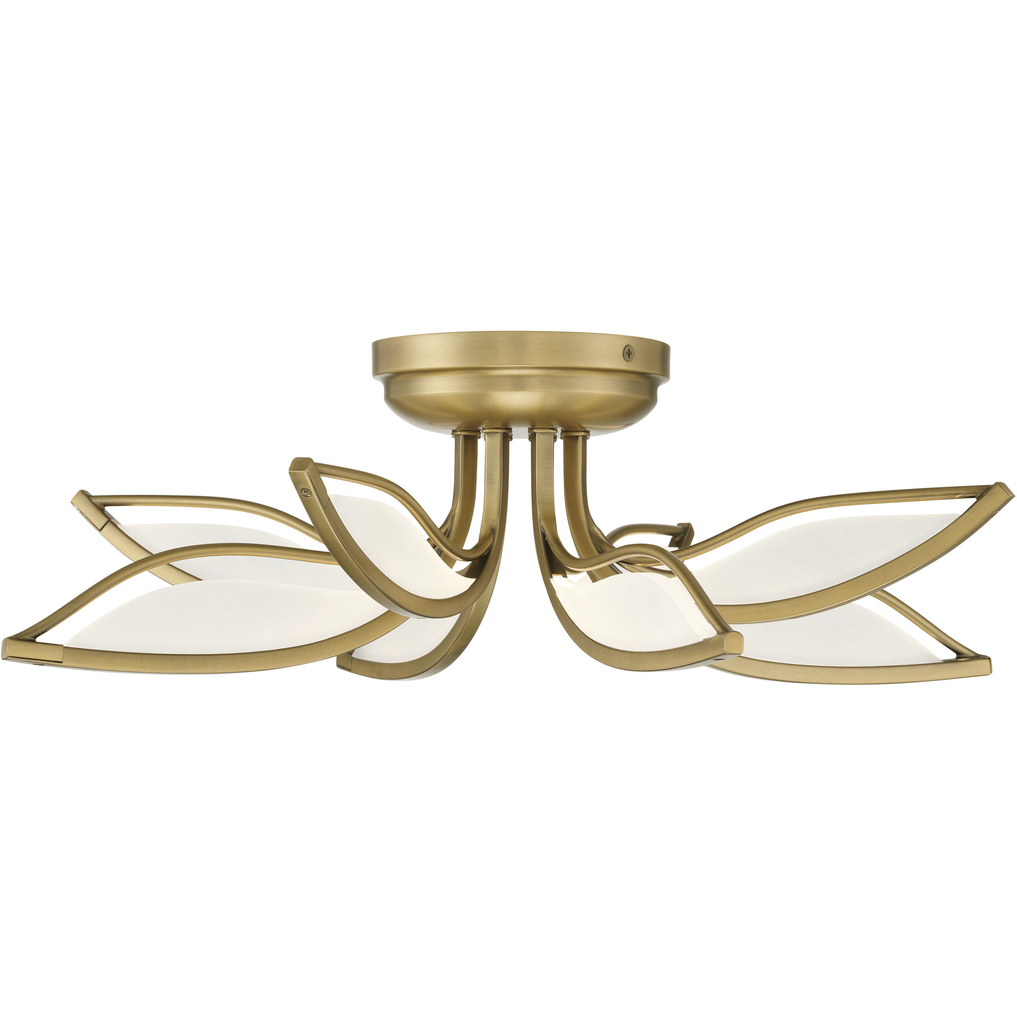 Papilio LED 21 inch Legacy Brass Flush Mount Ceiling Light