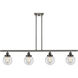 Ballston Beacon 4 Light 48 inch Oil Rubbed Bronze Island Light Ceiling Light in Clear Glass, Ballston