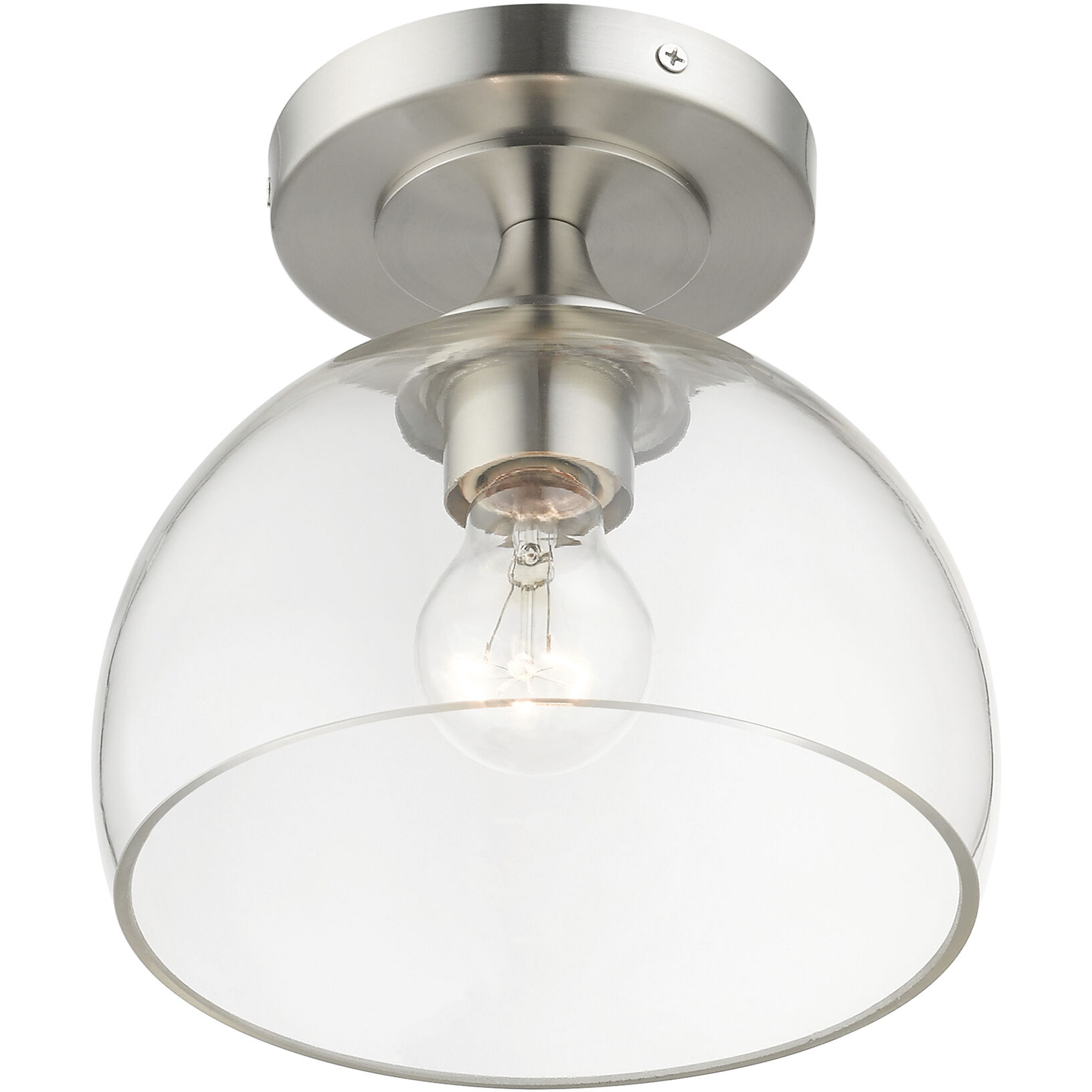 Glendon 1 Light 8.25 inch Brushed Nickel Semi-Flush Ceiling Light