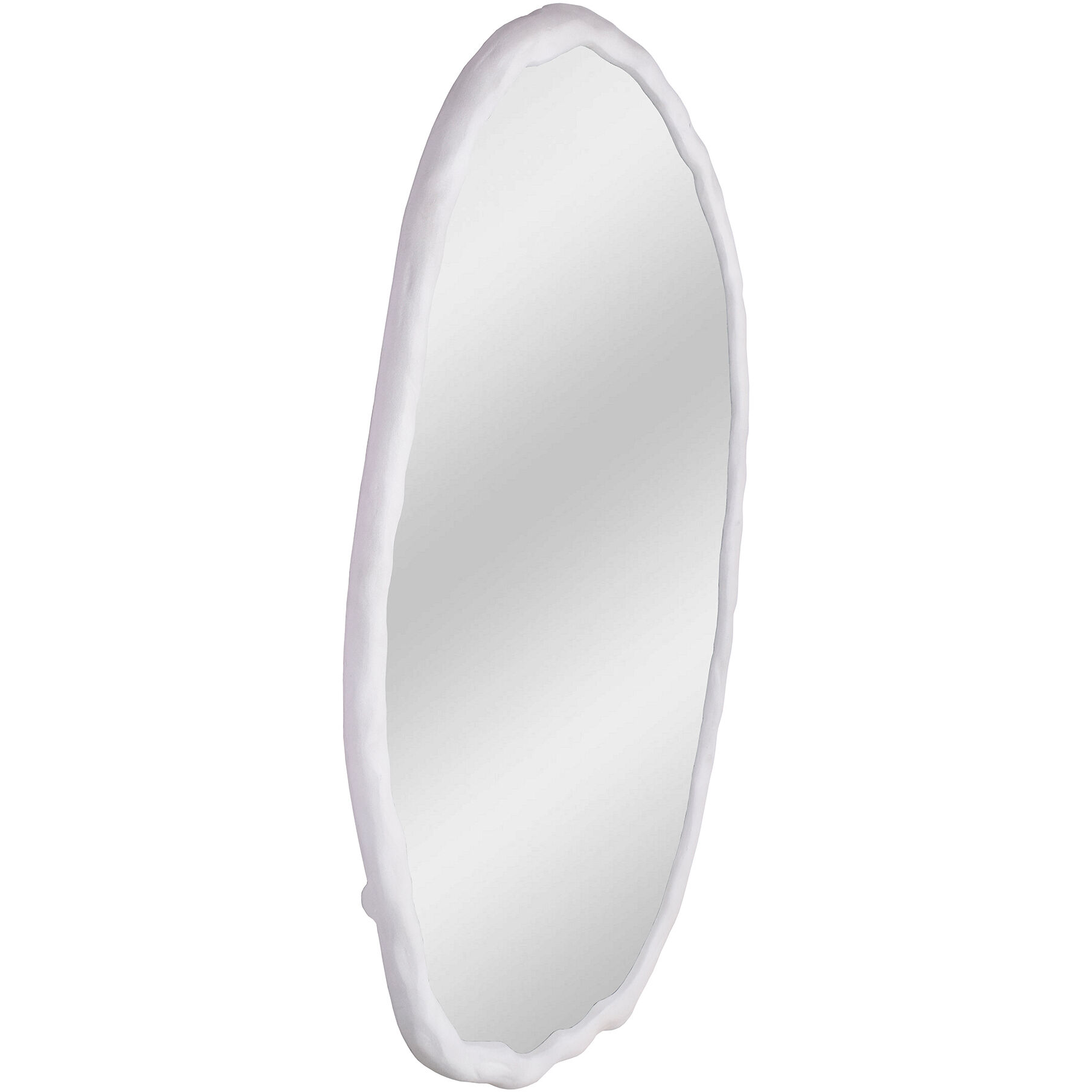 Foundry 50 X 28 inch White Mirror, Oval
