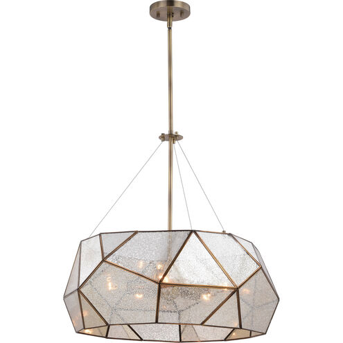 Euclid 5 Light 24 inch Aged Brass Pendant Ceiling Light