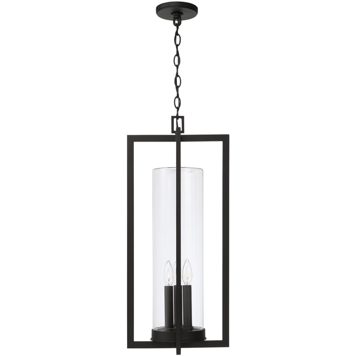 Kent 3 Light 12 inch Black Outdoor Hanging Lantern