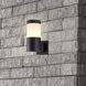 Modern 11 inch Matte Black Outdoor Wall Sconce