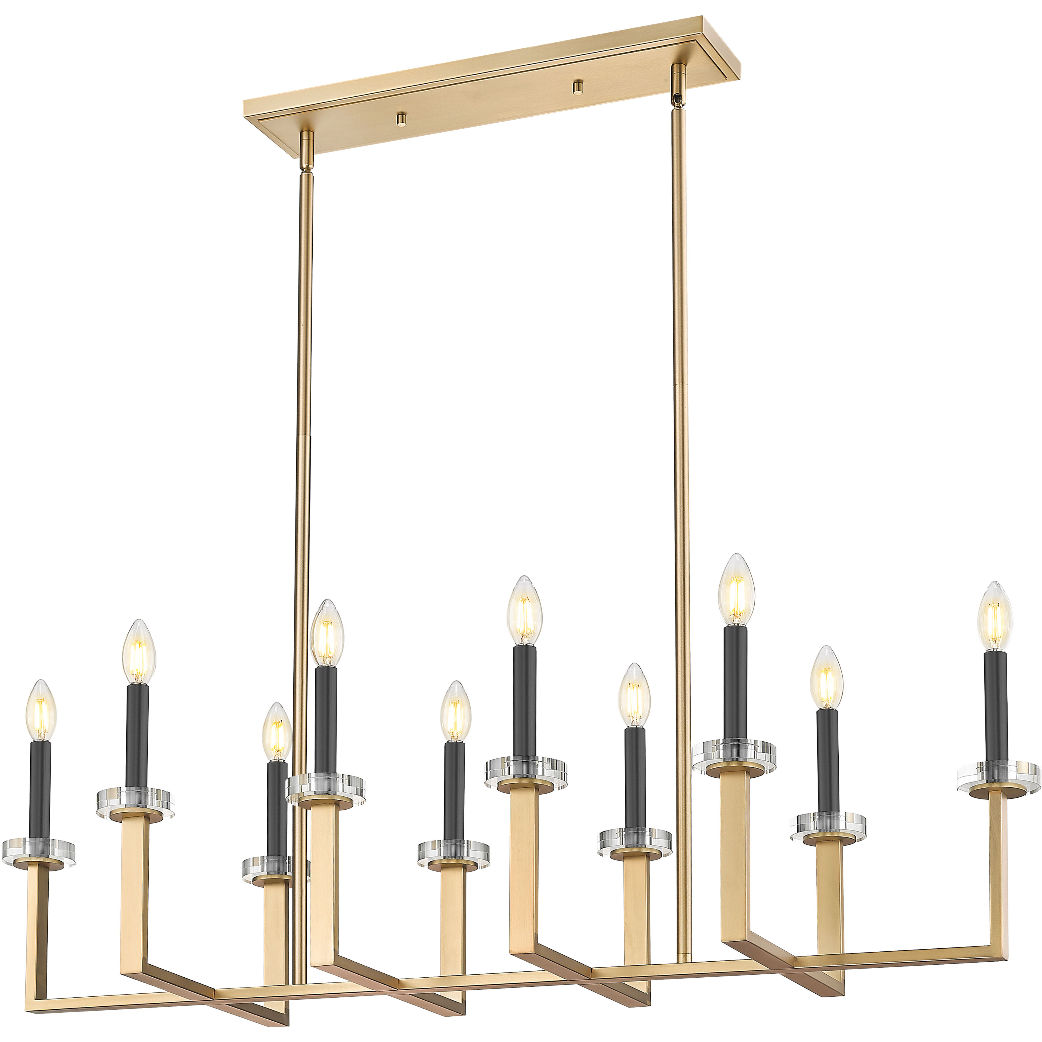 Gaultier 10 Light 44.75 inch Mondern Gold Linear Chandelier Ceiling Light in Modern Gold