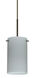 Stilo 1 Light Bronze Pendant Ceiling Light in Chalk Glass, Halogen