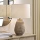 Tonachio 25.25 inch 150 watt Light Gray Wash and Brass Table Lamp Portable Light