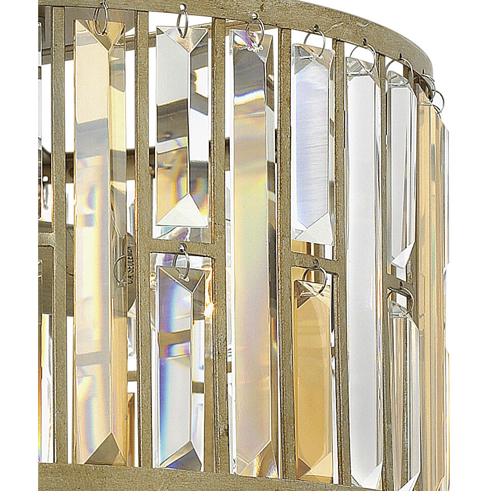 Gemma LED 16.5 inch Silver Leaf Foyer Light Ceiling Light, Flush Mount