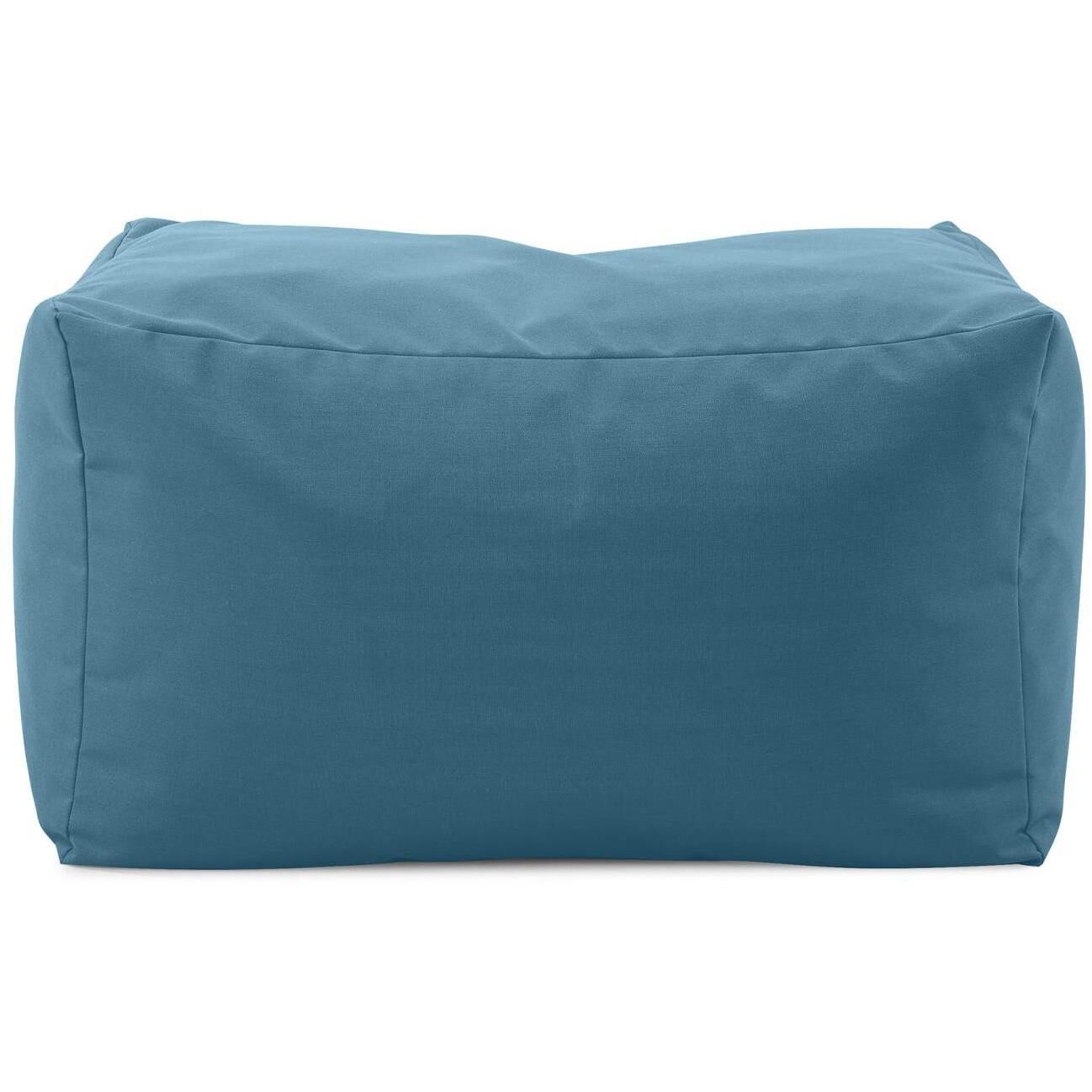 Seascape 18.25 inch Turquoise Outdoor Pouf Bench