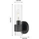 Downtown Urban Arden Wallchiere Wall Light in Matte Black