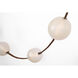 Anne-Marie Barton Dune LED 8 inch Russet Suede and Mottled Brass Belted Light Ceiling Light