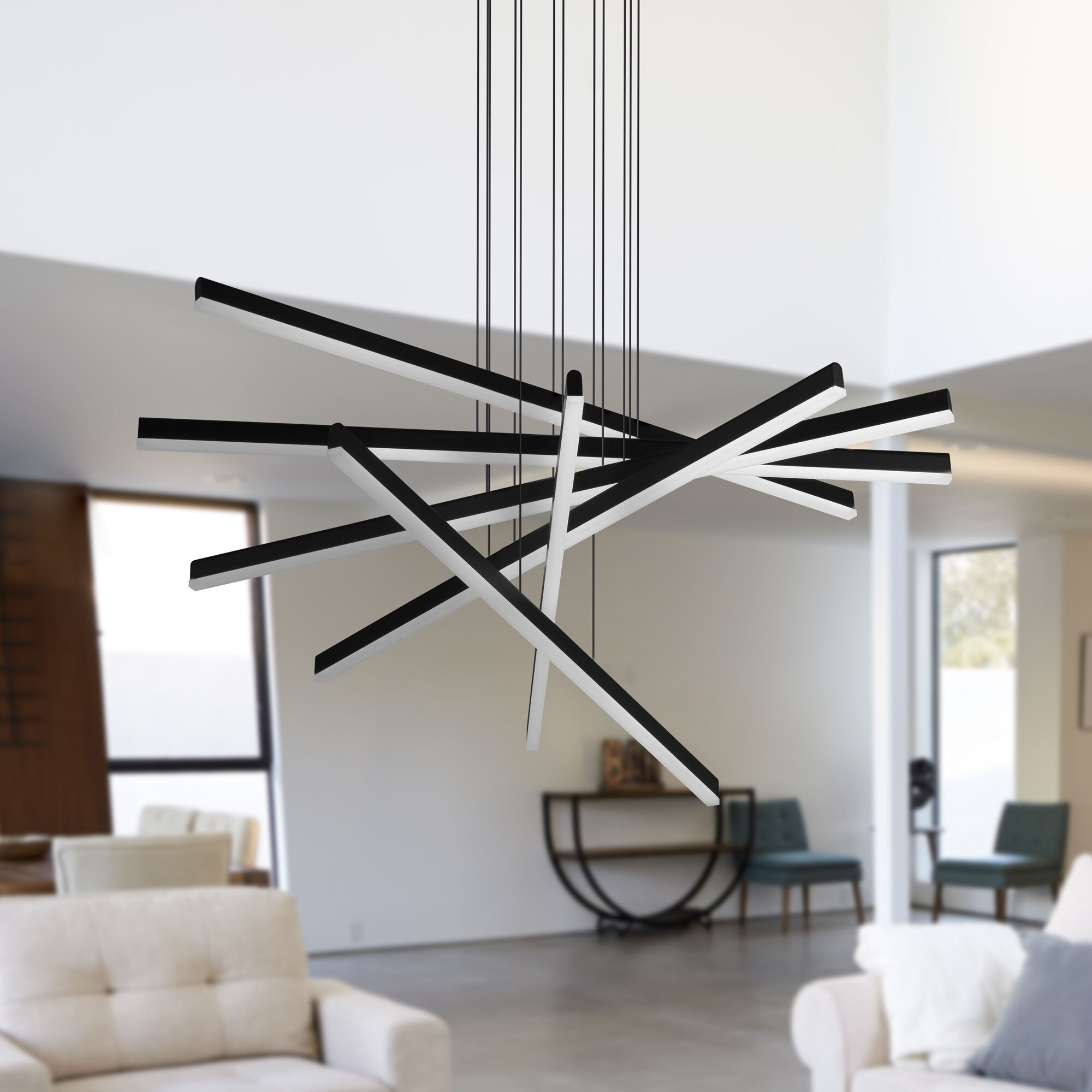 Sirius 32.25 inch Black Pendant Ceiling Light