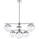 Eclipse 6 Light 36 inch Chrome Pendant Ceiling Light