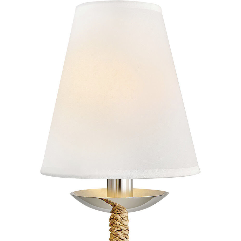 Harwich 5 Light 36 inch Polished Nickel with Natural Chandelier Ceiling Light