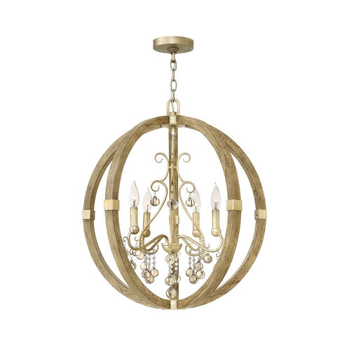 Abingdon 4 Light 24.25 inch Silver Leaf Foyer Pendant Ceiling Light
