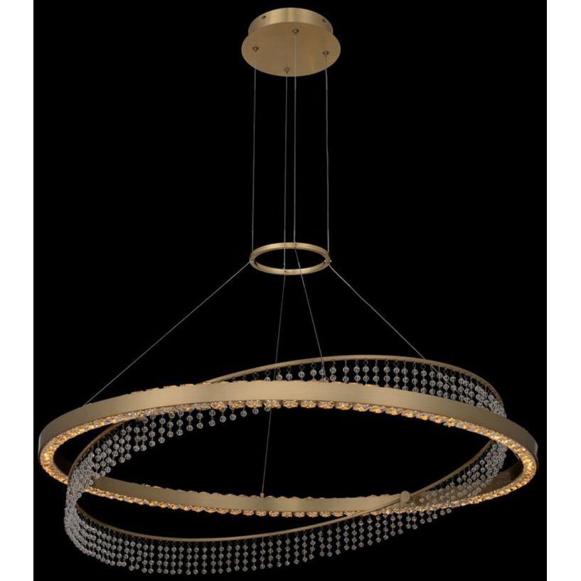 Saturno LED 36 inch Brushed Brass Pendant Ceiling Light
