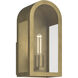 Marea 1 Light 13 inch Natural Brass Outdoor Wall Light