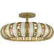 Knight 5 Light 22 inch Soft Gold Semi-Flush Mount Ceiling Light