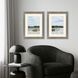 Cool Day Blue and Gray and Green Framed Art