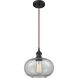 Ballston Gorham LED 10 inch Oil Rubbed Bronze Mini Pendant Ceiling Light in Charcoal Glass, Ballston
