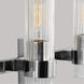 C&M by Chapman & Myers Geneva 4 Light 30 inch Polished Nickel Vanity Light Wall Light