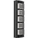Tessera LED 18.5 inch Textured Black Outdoor Sconce in 2700K LED, Pavé Cast, Small