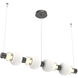 Torno Mandrel LED 53.3 inch Graphite with Chalk Linear Chandelier Ceiling Light
