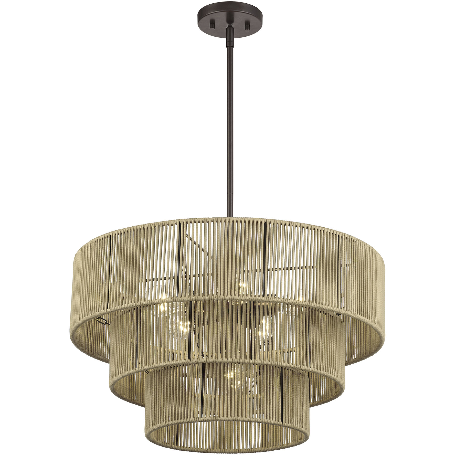 Acordia 6 Light 23 inch English Bronze Pendant Chandelier Ceiling Light