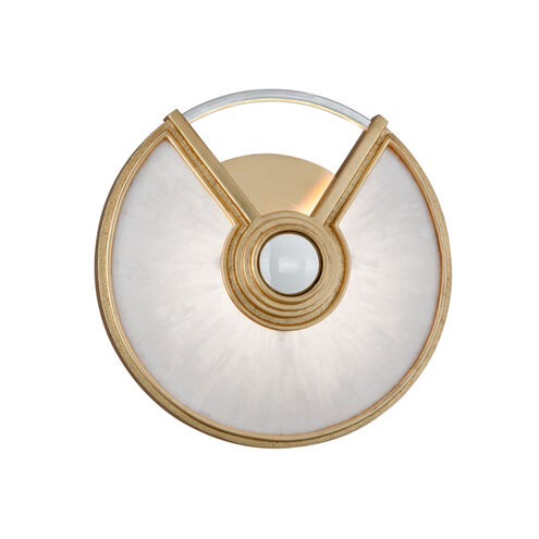 Venturi LED 14 inch Gold Leaf with Polished Stainless Wall Sconce Wall Light