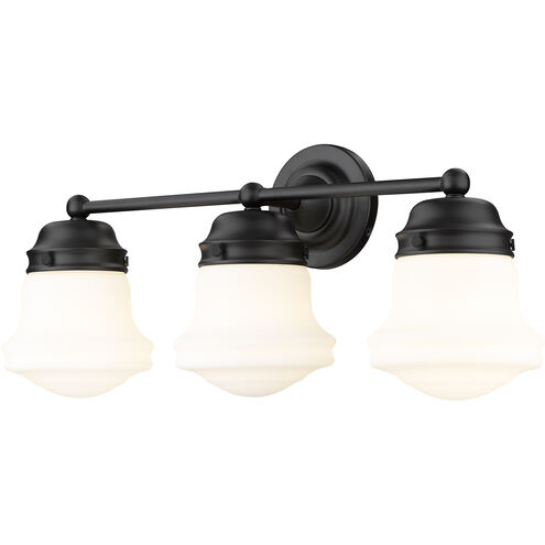 Vaughn 3 Light 22.5 inch Matte Black Vanity Wall Light