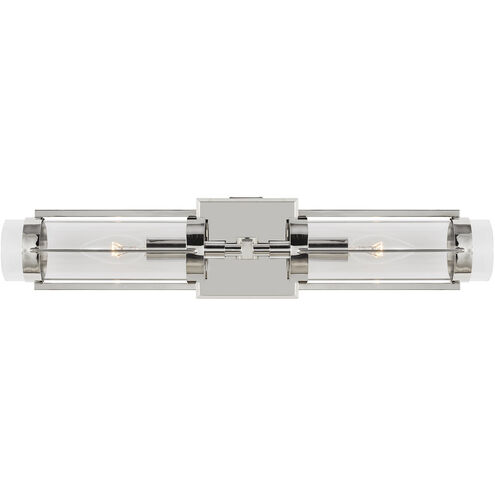 Flynn 2 Light Polished Nickel Linear Vanity Wall Light