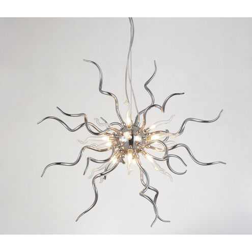 Twist LED 23 inch Chrome Chandelier Ceiling Light