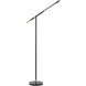 Virton 68 inch 10 watt Black and Antique Brass Floor Lamp Portable Light, Tubular