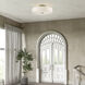 Monroe 6 Light 30 inch Antique Brass Semi Flush Mount Ceiling Light, Extra Large