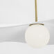 Windsor Smith Mahalo LED 28 inch Hand-Rubbed Antique Brass Pendant Ceiling Light in Matte White